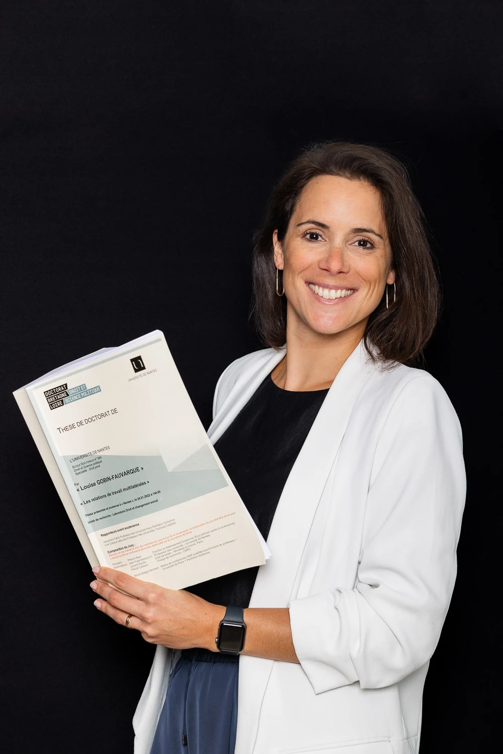 Louise Fauvarque présentant sa thèse de doctorat